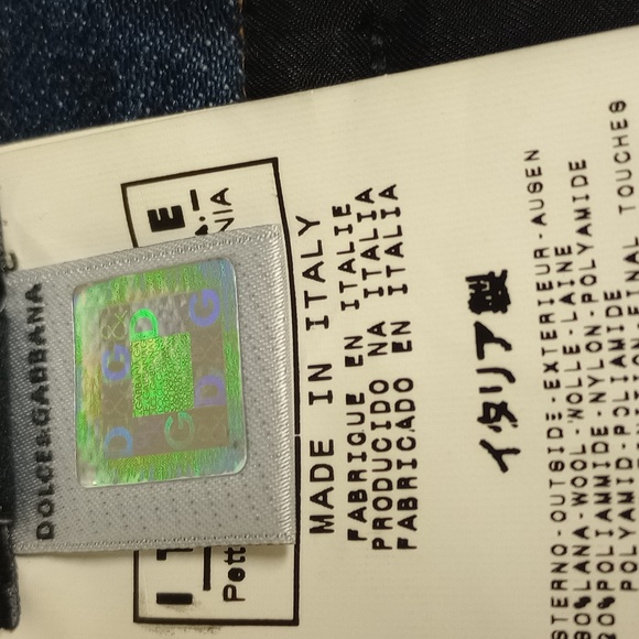 🖤DOLCE & GABBANA D&G KNEE LENGTH BLACK WOOL SKIRT WITH DENIM POCKETS - Picture 9 of 11